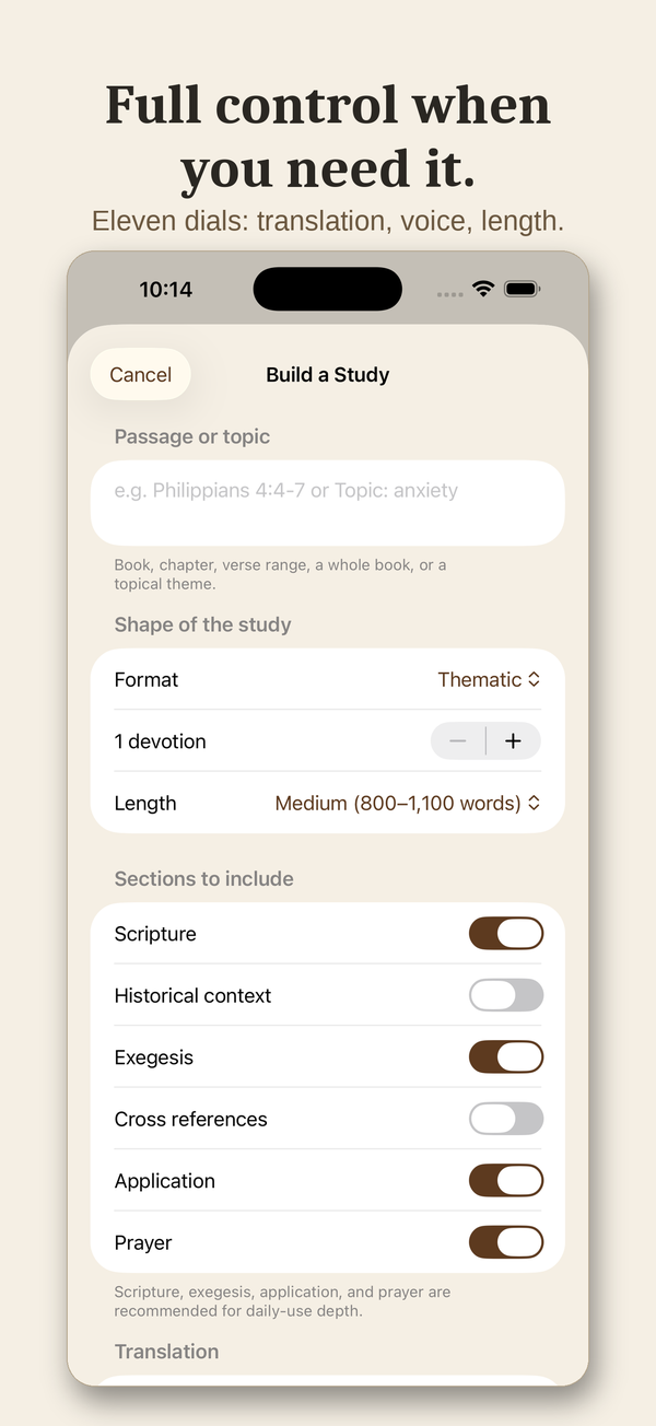 Build a Study